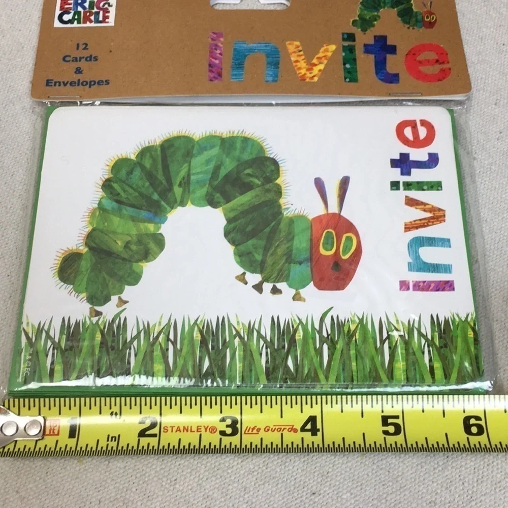 Eric Carle caterpillar invitations/envelopes NEW
